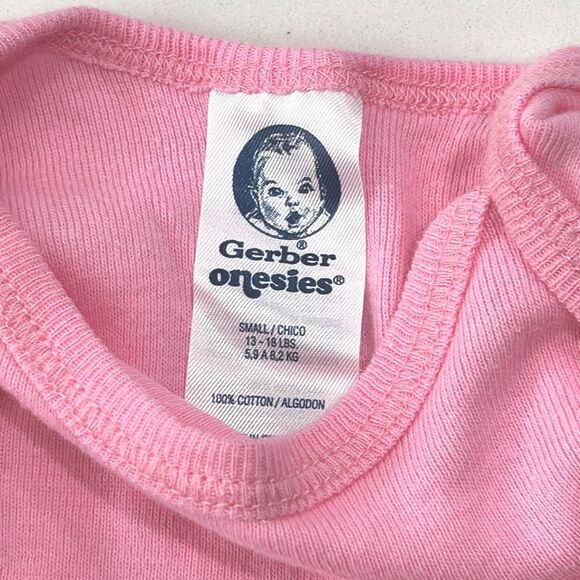 VTG Carter’s | Baby Girls Embroidered Denim Blue Jeans Pink Long Sleeve T Shirt - Picture 16 of 16